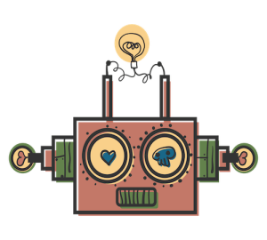 Illustration of a robot head.